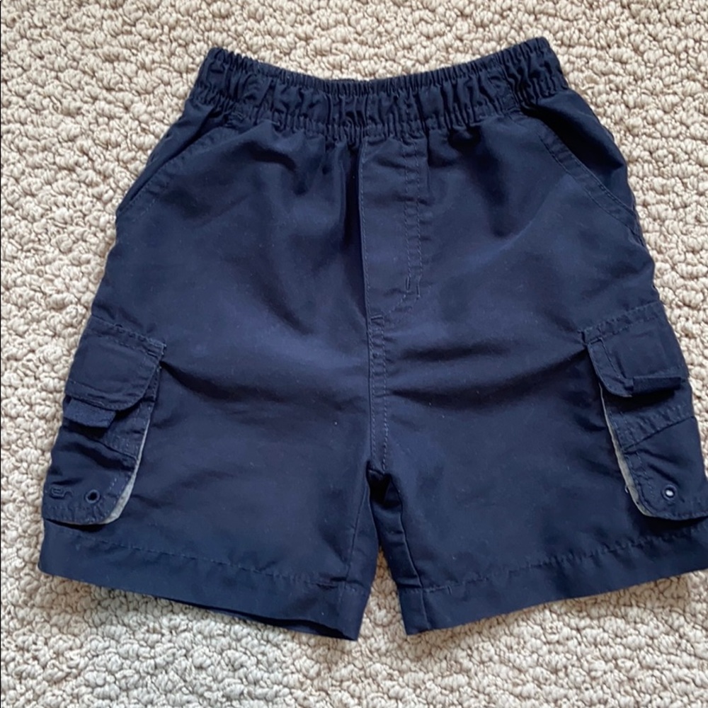 Navy Quiksilver Cargo Shorts with Elastic Waist